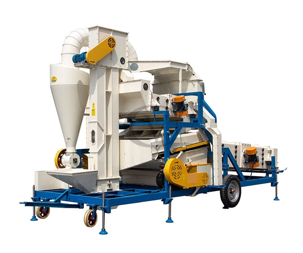 Seed grain cleaning machine